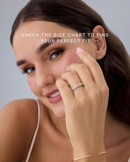 14K Gold Plated Sterling Silver CZ Simulated Diamond Stackable Ring Eternity Bands for Women